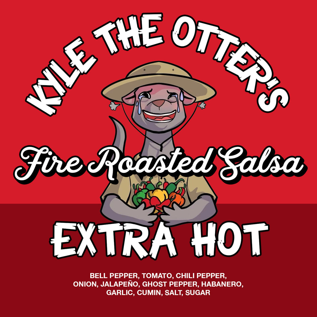 Extra Hot Roasted pepper salsa (16 oz)