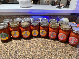Extra Hot Roasted pepper salsa (16 oz)