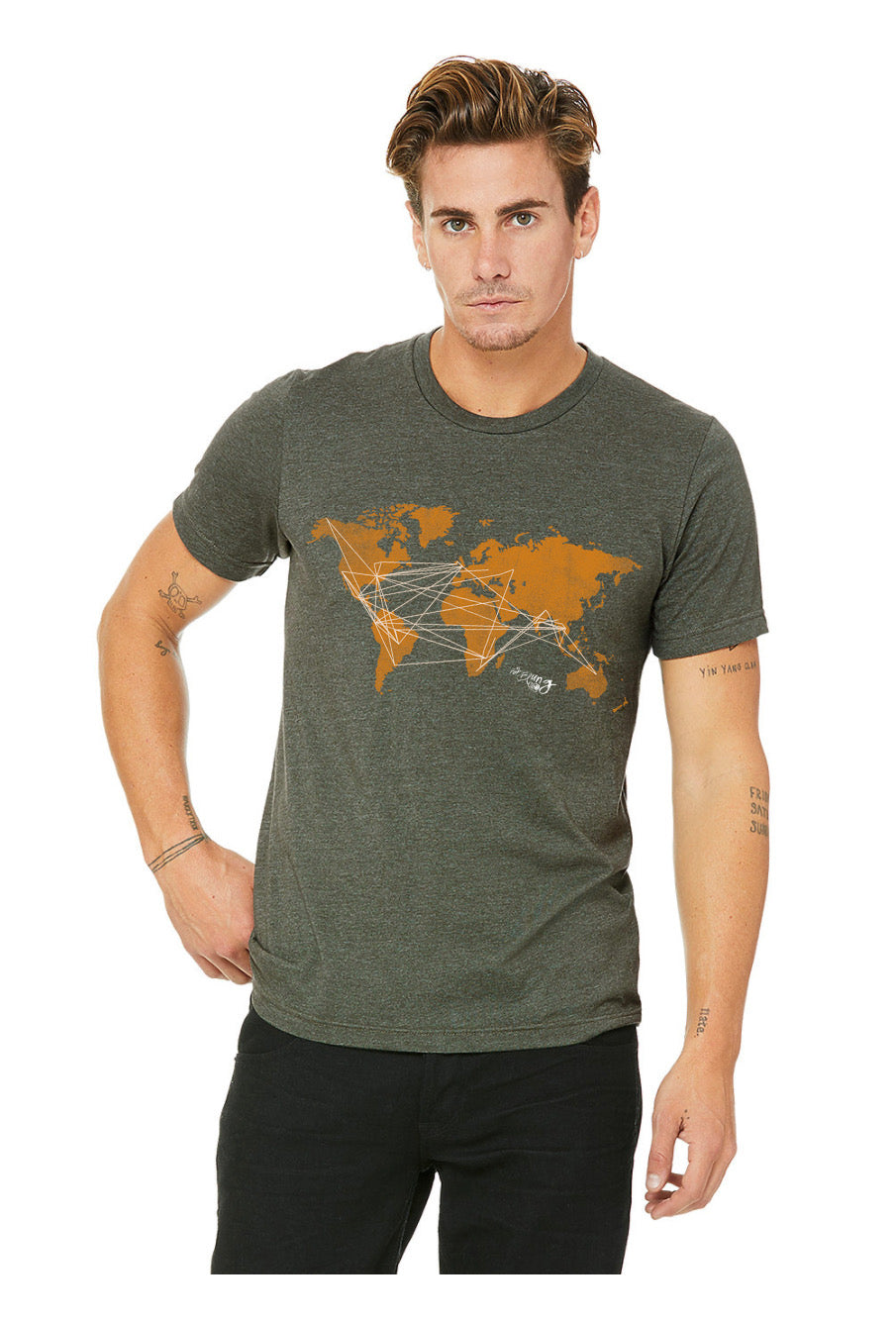 Short sleeve map T-shirts